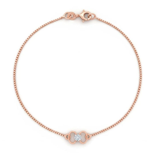 Harmony 18k Rose Gold Lab Diamond Dainty Bracelet