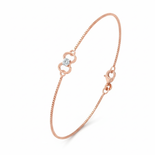 Harmony 18k Rose Gold Lab Diamond Dainty Bracelet