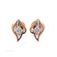 Seraph Leaf Studs – 18K Rose Gold Rhodium Plated