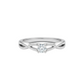 Sculpted Crossband Ring – 18K White Gold Rhodium Plated