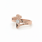 Asymmetrical Nova18k Rose Gold Rhodium Plated Lab-Grown Diamond Ring