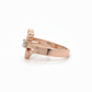 Asymmetrical Nova18k Rose Gold Rhodium Plated Lab-Grown Diamond Ring