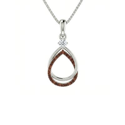 Silver Spark Diamond Pendant With Chain