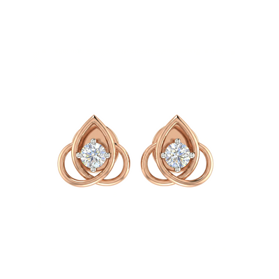 Twirl Drop Diamond Earrings