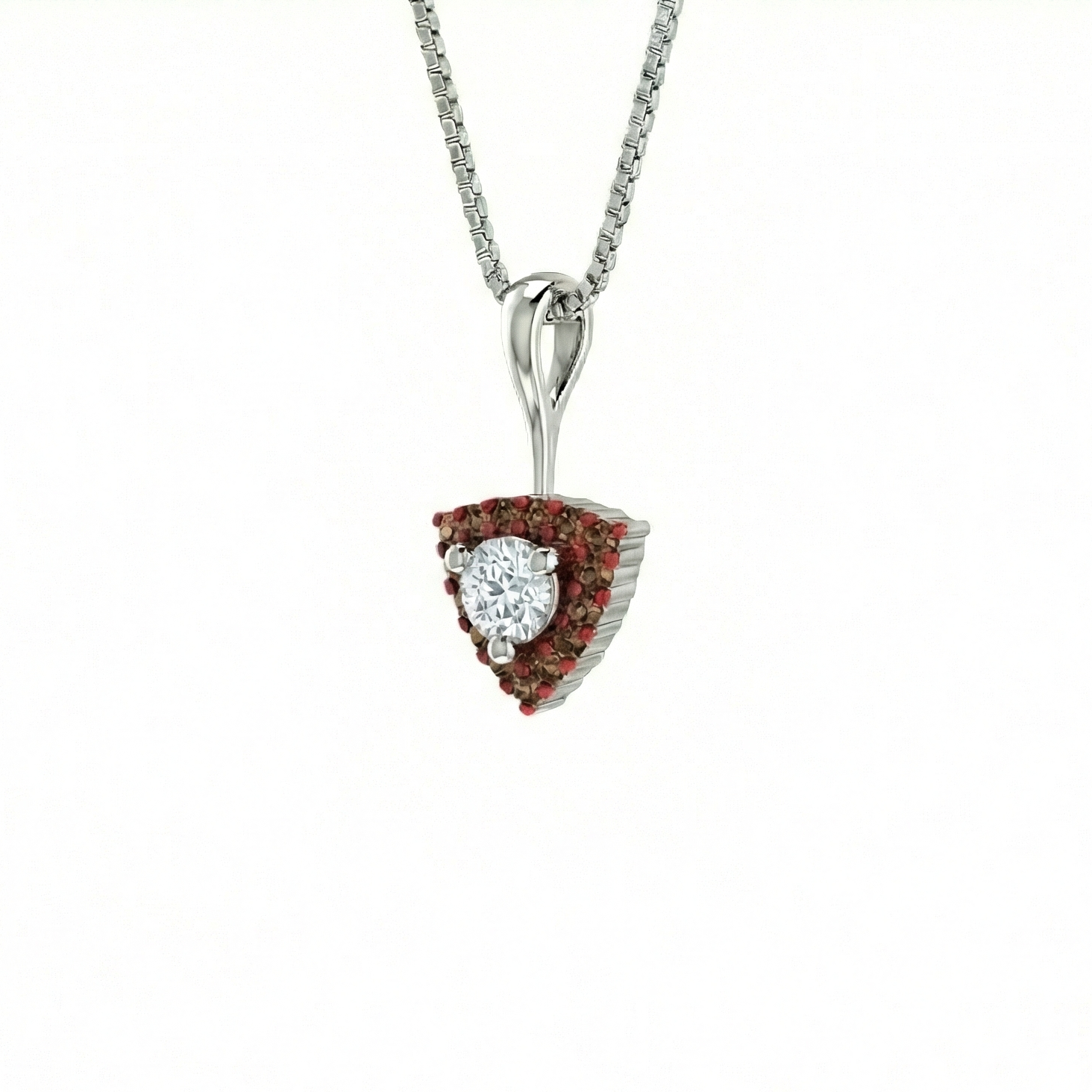 Trinity Spark Diamond Pendant With Chain