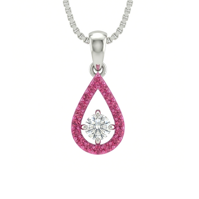 Pink Sparkle Pendant  Set