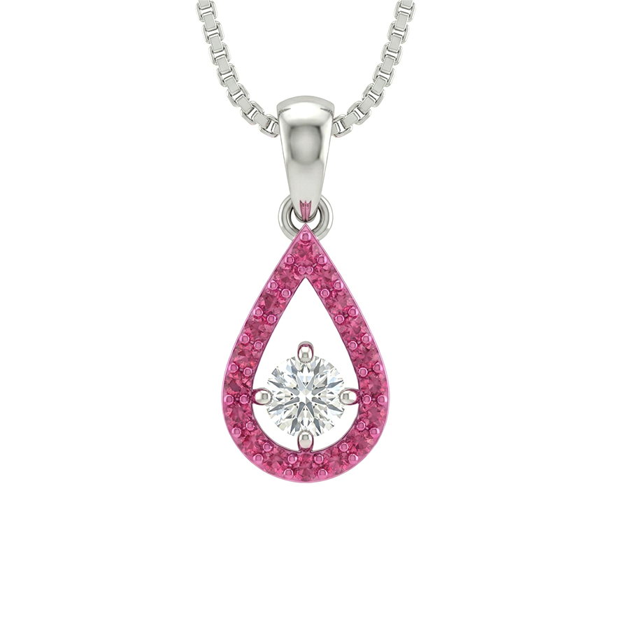 Pink Sparkle Pendant  Set