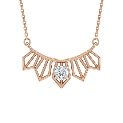 Lyra Beam Diamond Pendant with Chain