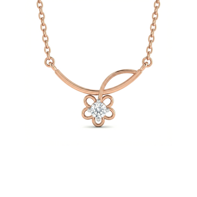 Flora Arc Diamond Pendant with Chain