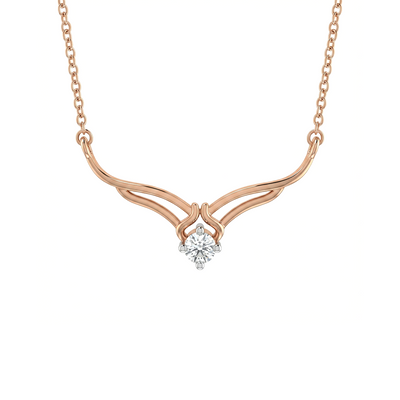 Alvion V Diamond Pendant with Chain