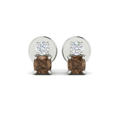 Mocha Radiance Studs Diamond Earrings