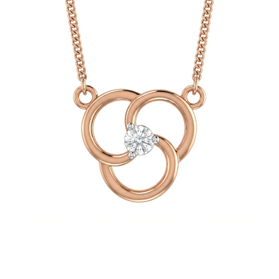 Lustrous Orbit Diamond Pendant with Chain