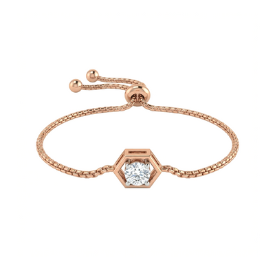 Prism Halo Diamond Bracelet