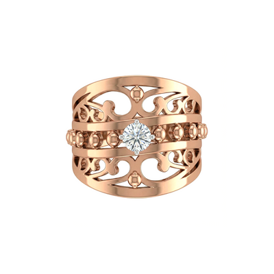 Ornate Layered Diamond Ring