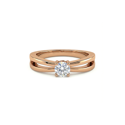 Crossline Radiant Diamond Ring