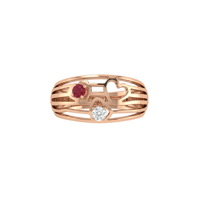 Trinity Heartbeat Diamond Ring