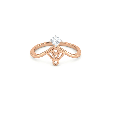 Chevron Crown Diamond Ring