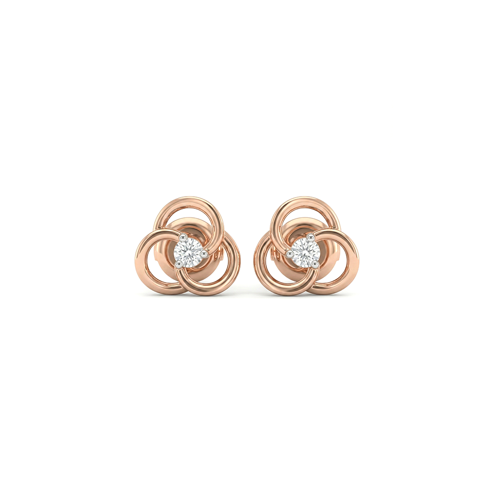 Petal Swirl Diamond Earrings
