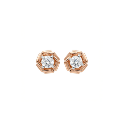 Contour Studs Diamond Earrings