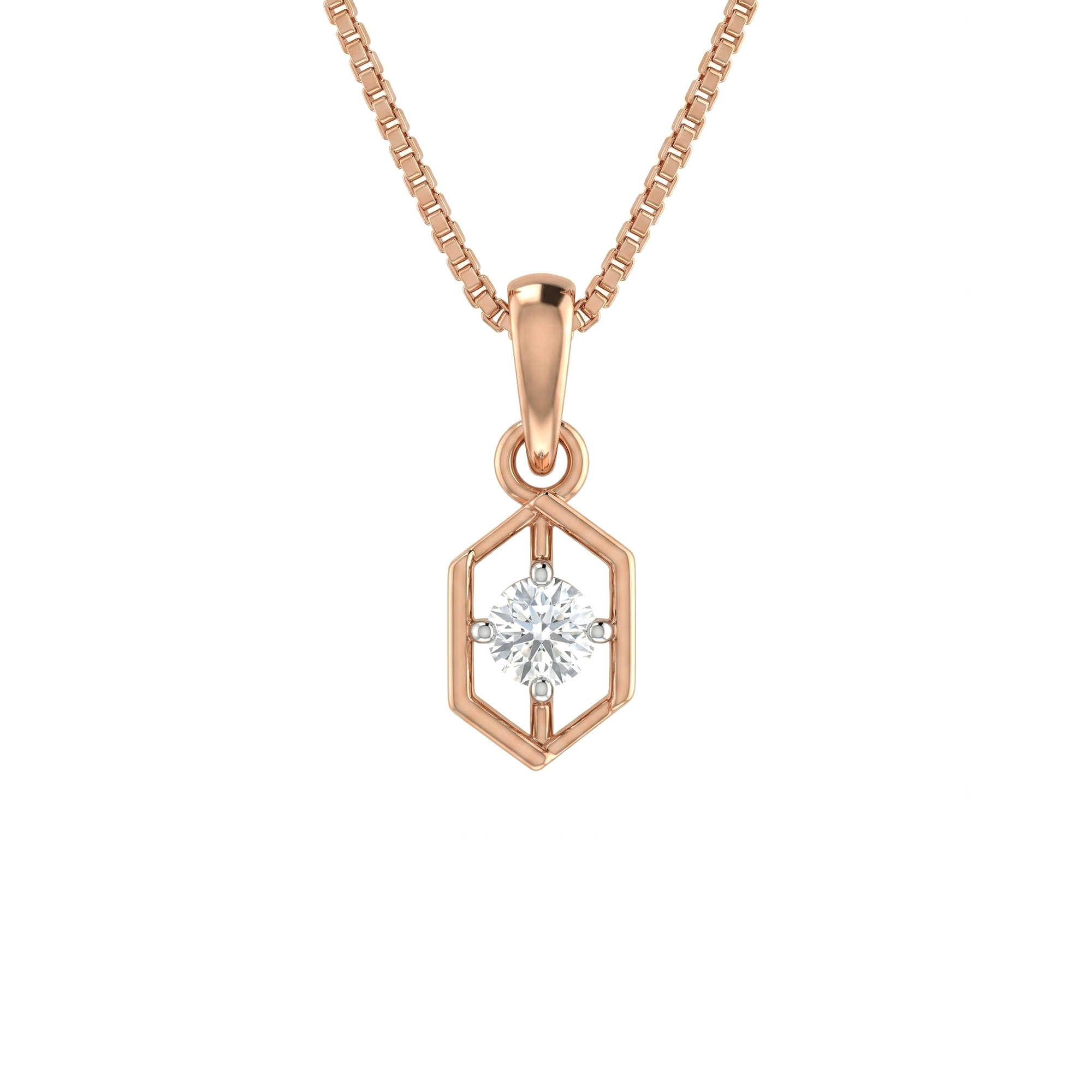 Eternal Hex Diamond pendant With Chain