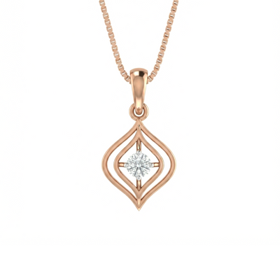 Luminous Eye Diamond Pendant With Chain