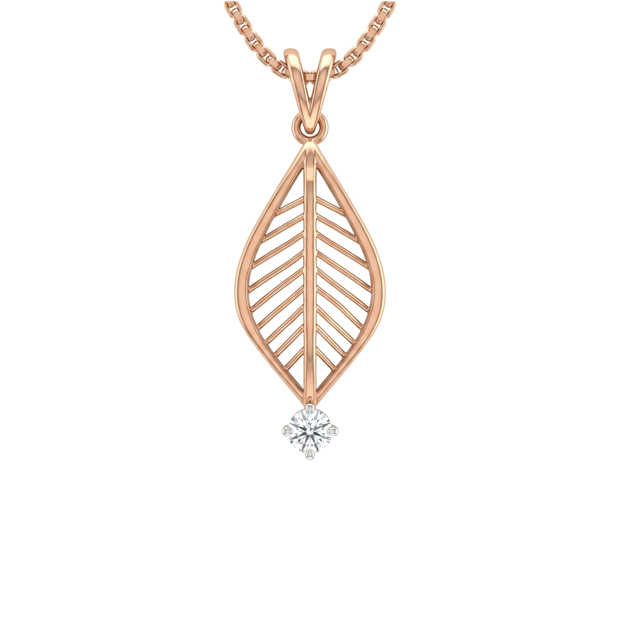 Moonlit Drop Diamond Pendant With Chain