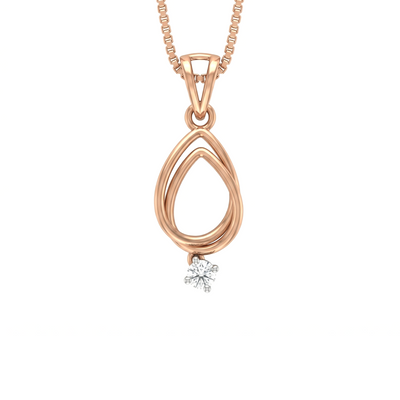 Teardrop Elegance Diamond Pendant With Chain