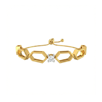 Modern Geometric Lab Grown Diamond Bracelet