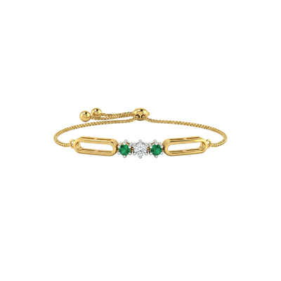 Emerald Link Diamond Bracelet