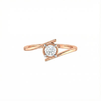 Solitaire Crossover Diamond Ring
