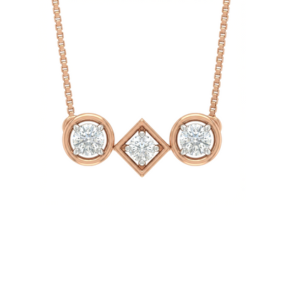 Couture Geometry Pendant with Chain