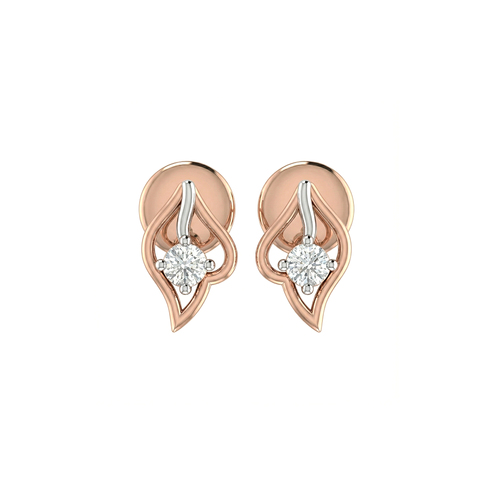 Seraph Leaf Diamond Studs