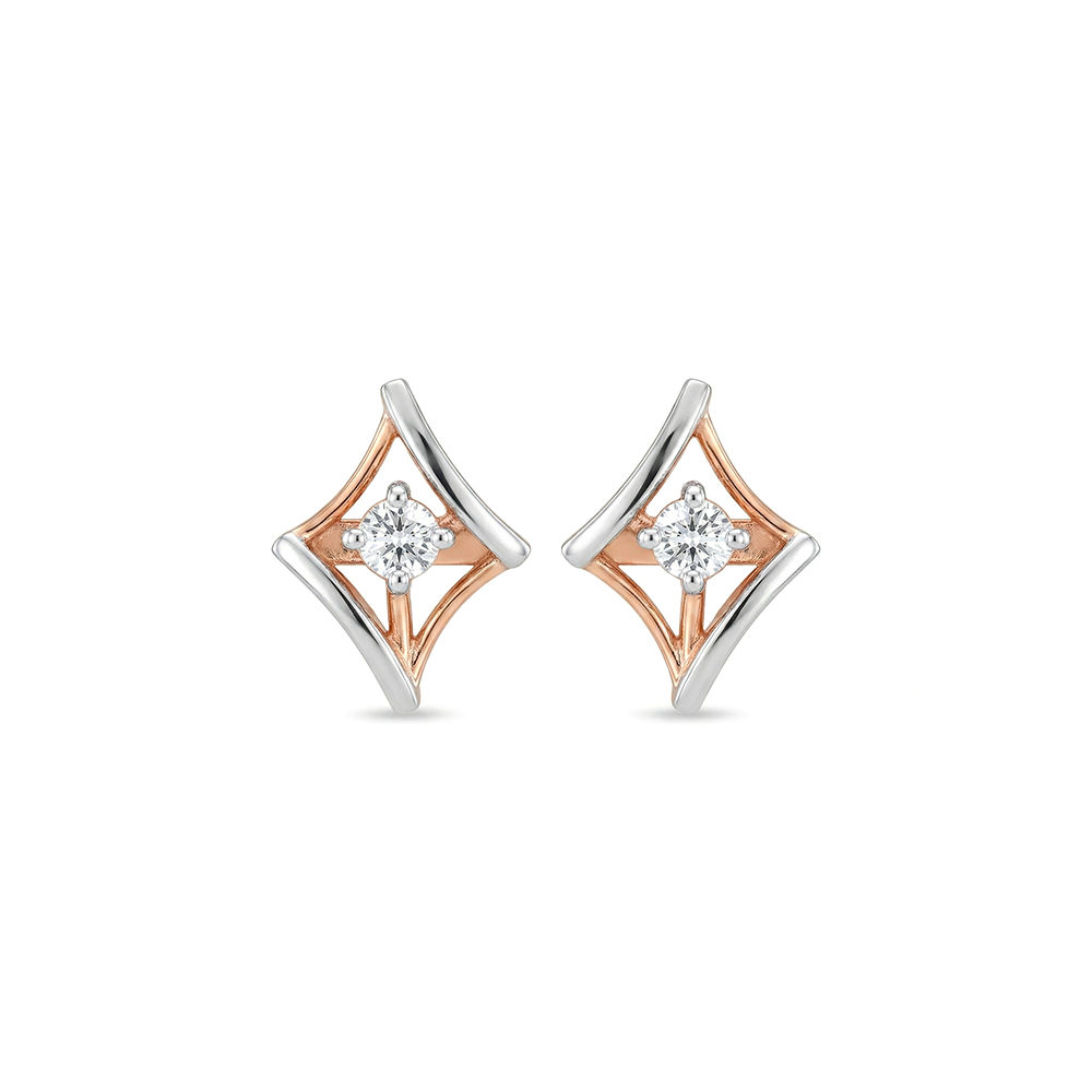 Lunara Crosslight Diamond Studs