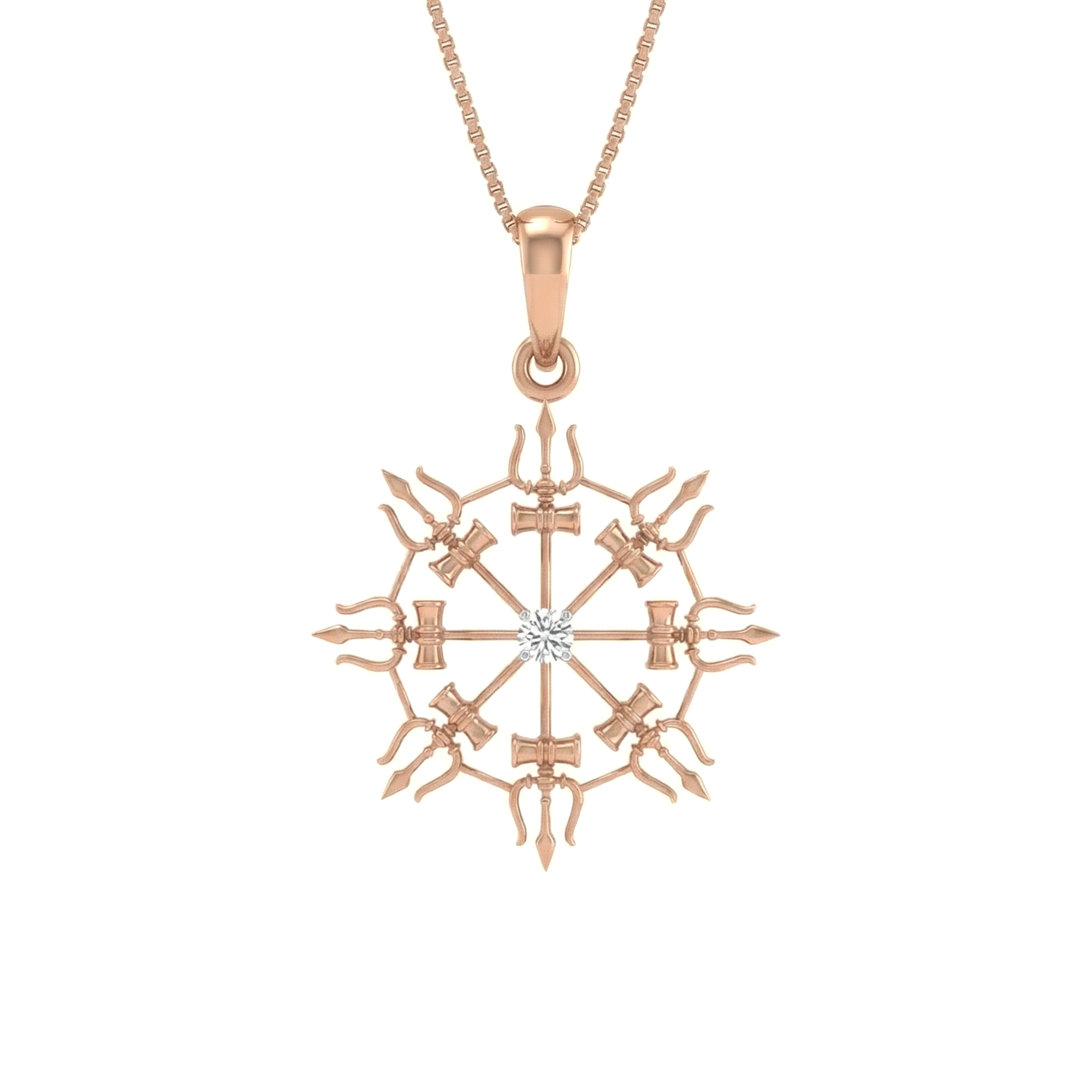 Mahadev Diamond Pendant with Chain