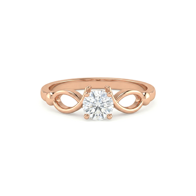 Twisted Petal Diamond Ring
