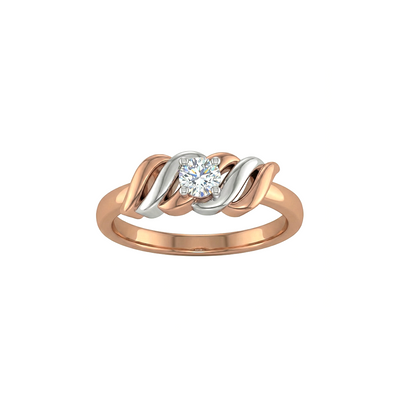 Harmony Dual Tone Twist Lab Diamond Ring