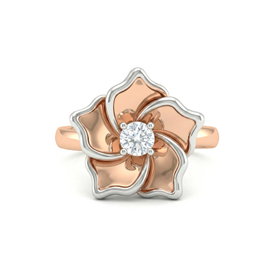 Floral Petal Diamond Ring