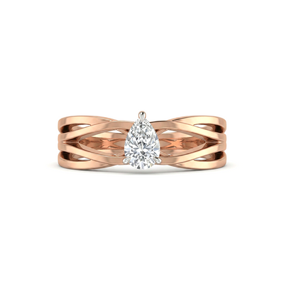 Serenity Split Pear Diamond Ring