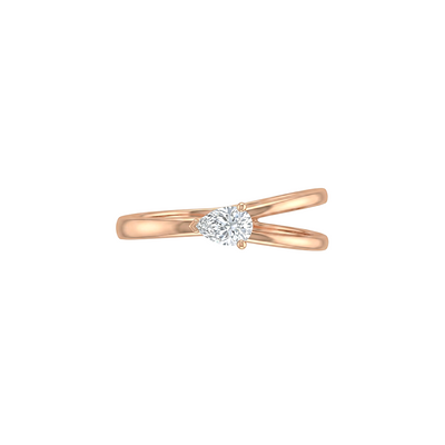 Radiant Split Pear Diamond Ring