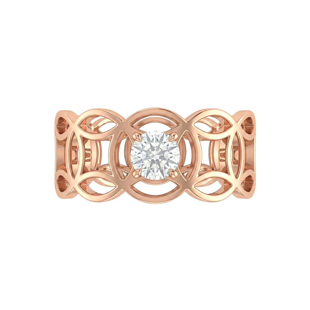 Circle Lattice Diamond Ring