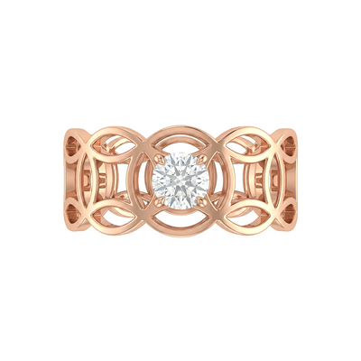 Circle Lattice Diamond Ring