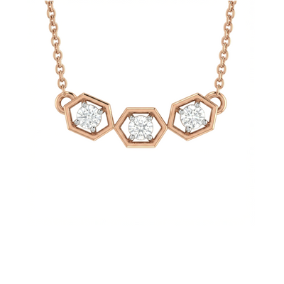 Hexa Trinity Diamond Pendant with Chain
