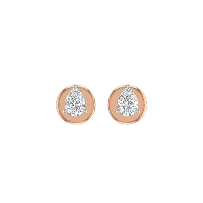 Pear Shaped Lab Diamond Stud Earrings