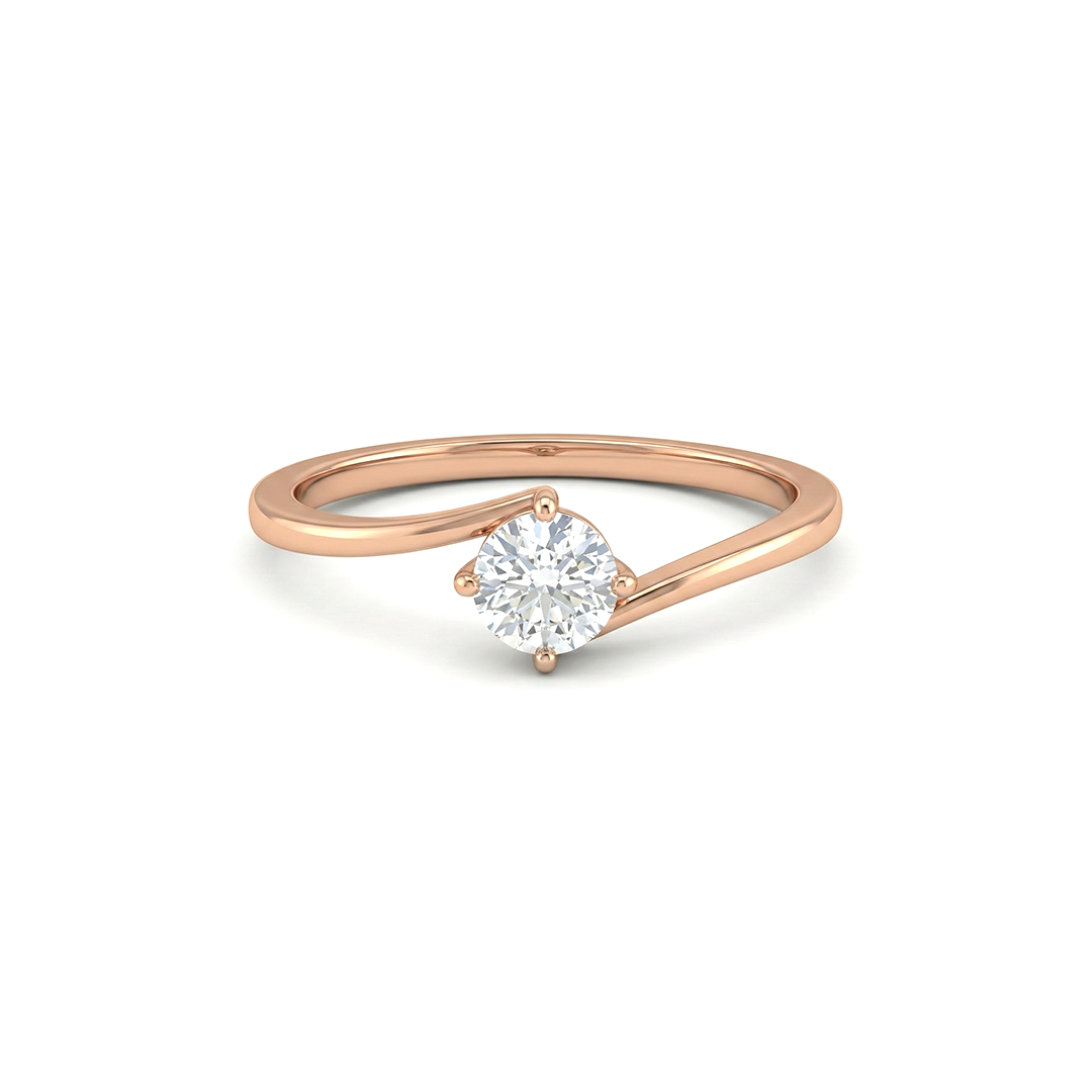 Serene Twist Solitaire Lab Diamond Ring