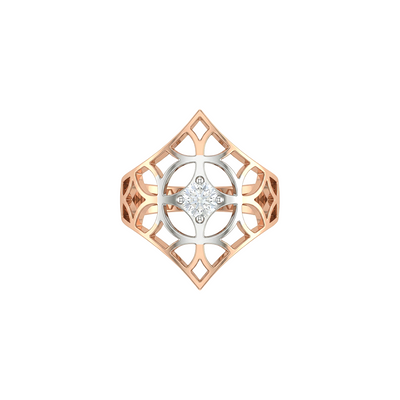 Minimalist Bloomed Diamond Ring