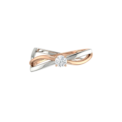 Twinkle Twist Dual Tone Diamond Ring