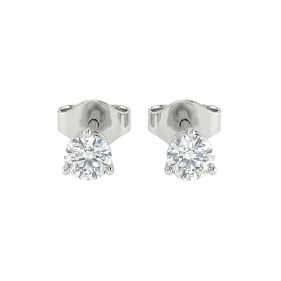 Solitaire Stud Diamond Earrings