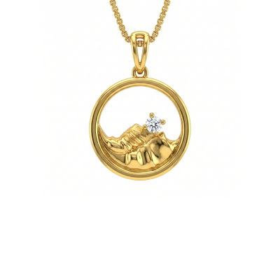 Eternal Crescent Diamond Pendant
