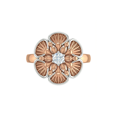 Blooming Harmony Two Tone Diamond Ring