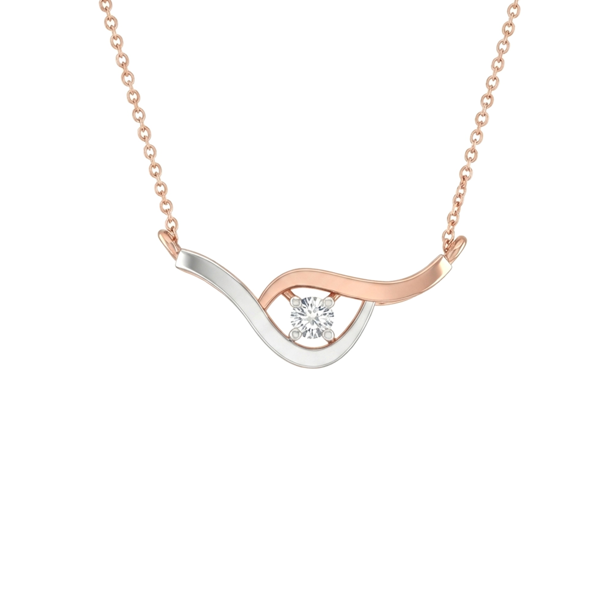 Celestial Eye Two Tone Diamond Pendant with chain